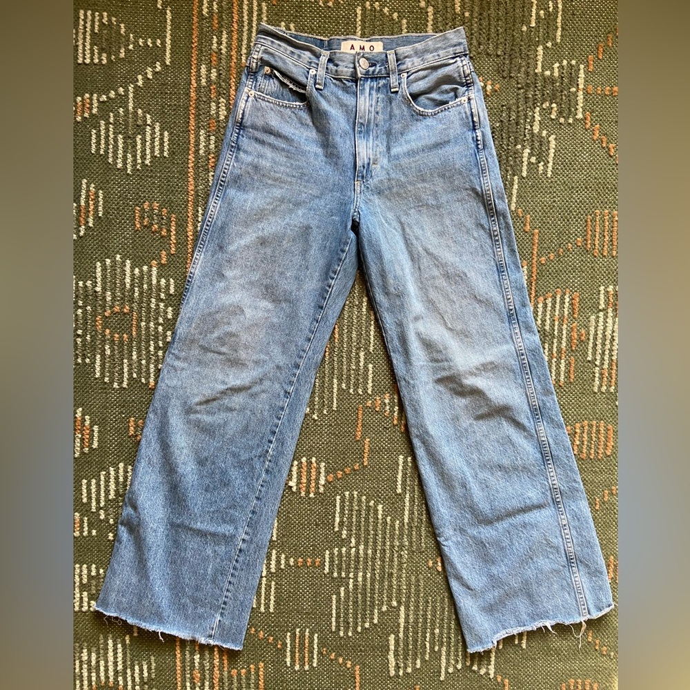 AMO Frida Blue Wide Leg Jean Size 26